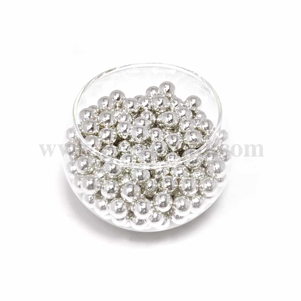 CONFETTI Silver Sugar Pearls 7 mm - 100g