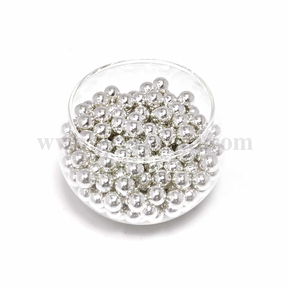 CONFETTI Silver Sugar Pearls 8 mm - 100g