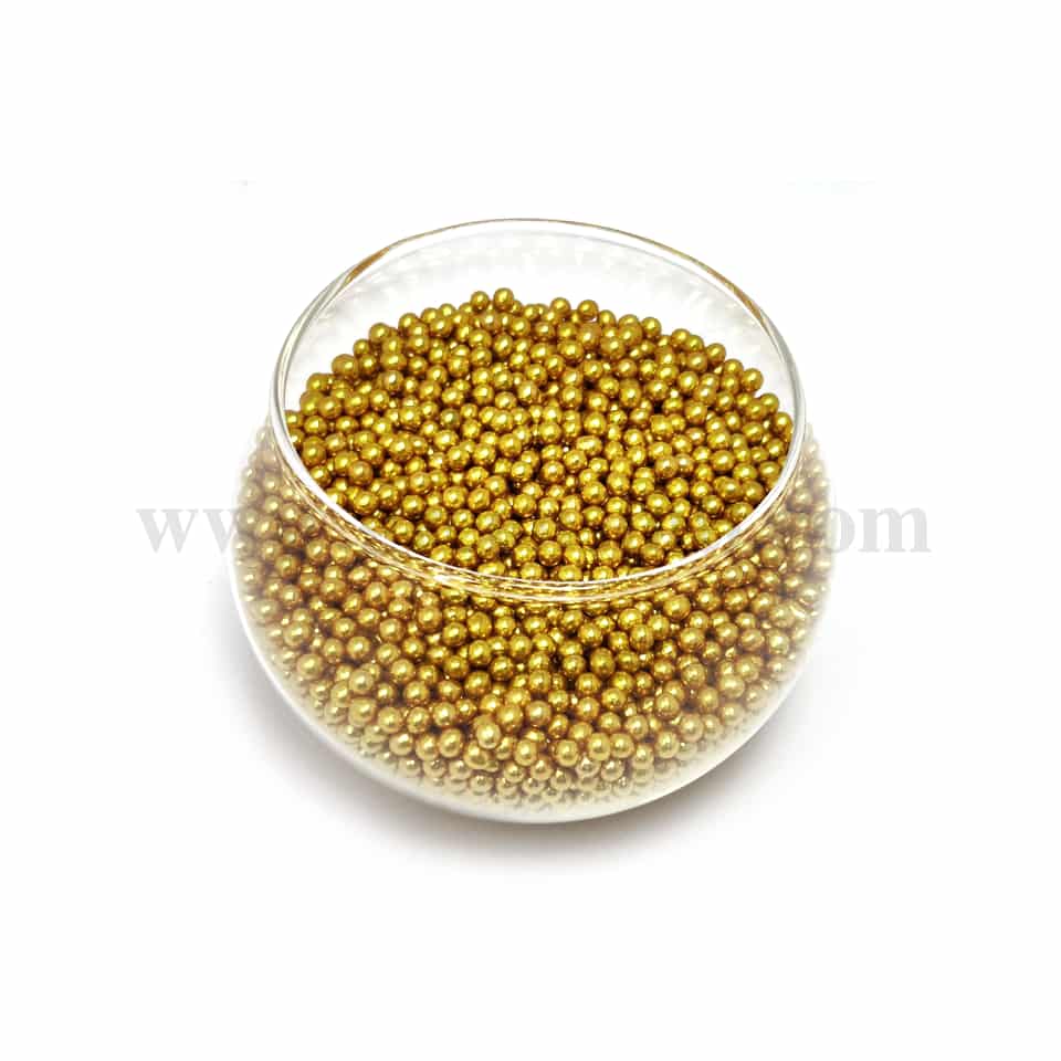 CONFETTI Old Gold Sugar Pearls 2 mm - 100g