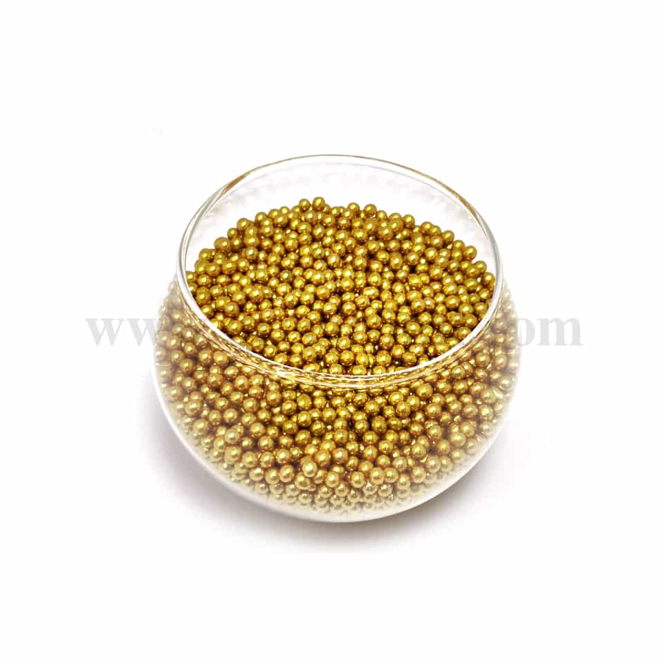 CONFETTI Old Gold Sugar Pearls 3 mm - 100g