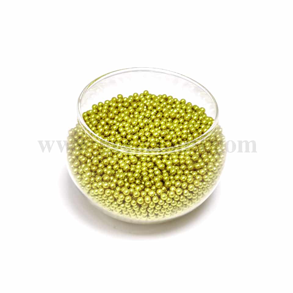 CONFETTI Gold Sugar Pearls 2 mm - 100g