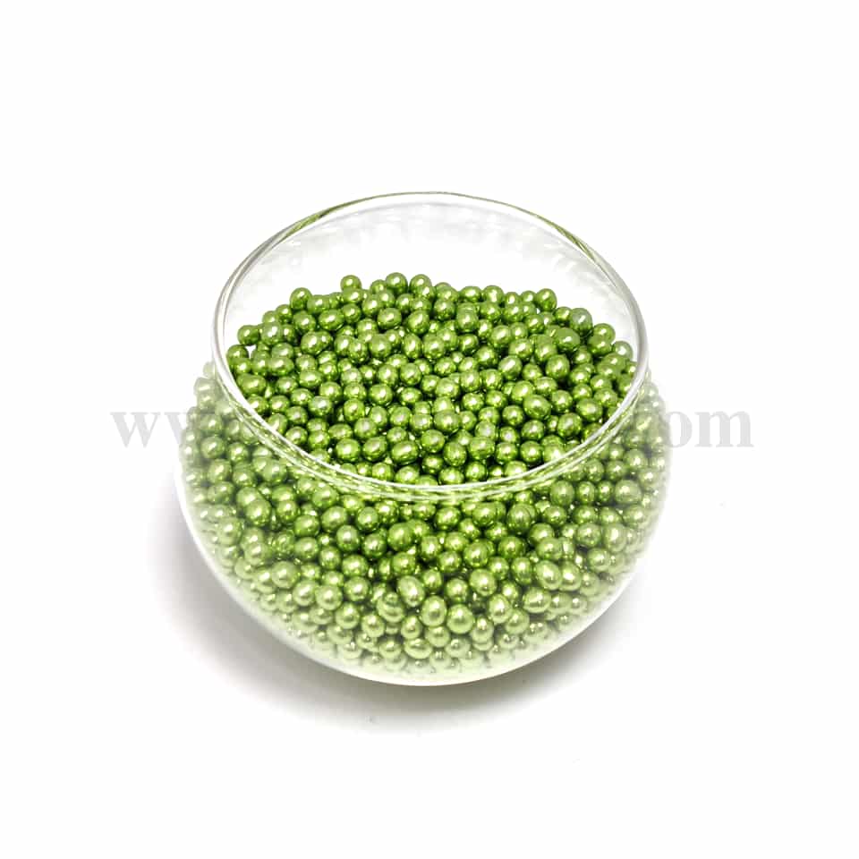 CONFETTI Green Sugar Pearls 4 mm - 100g