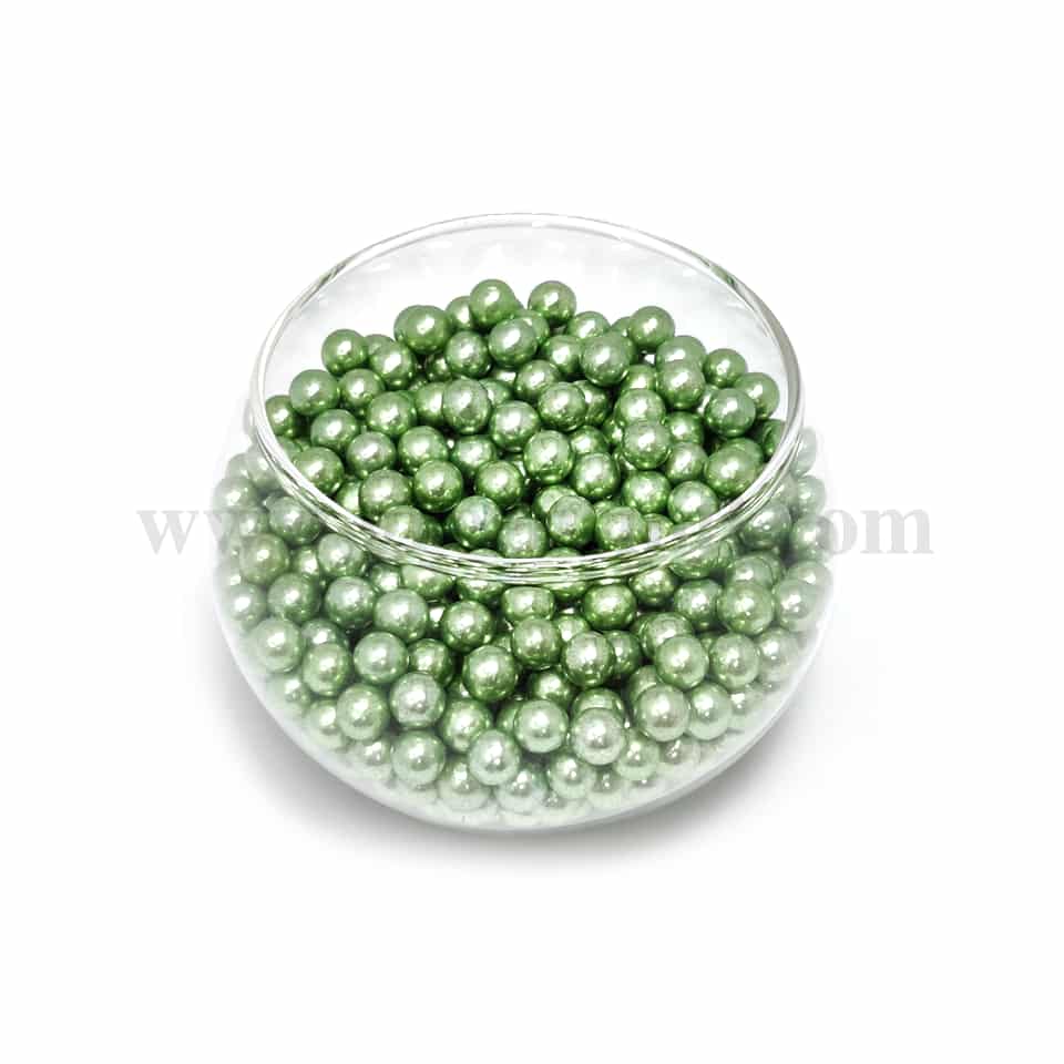 CONFETTI Green Sugar Pearls 6 mm - 100g