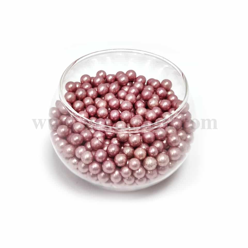 CONFETTI Pink Sugar Pearls 6 mm - 100g