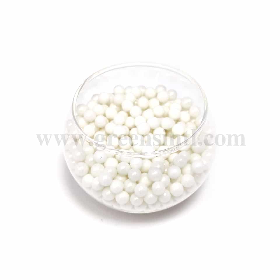 CONFETTI Glossy White Sugar Pearls 6 mm - 100g