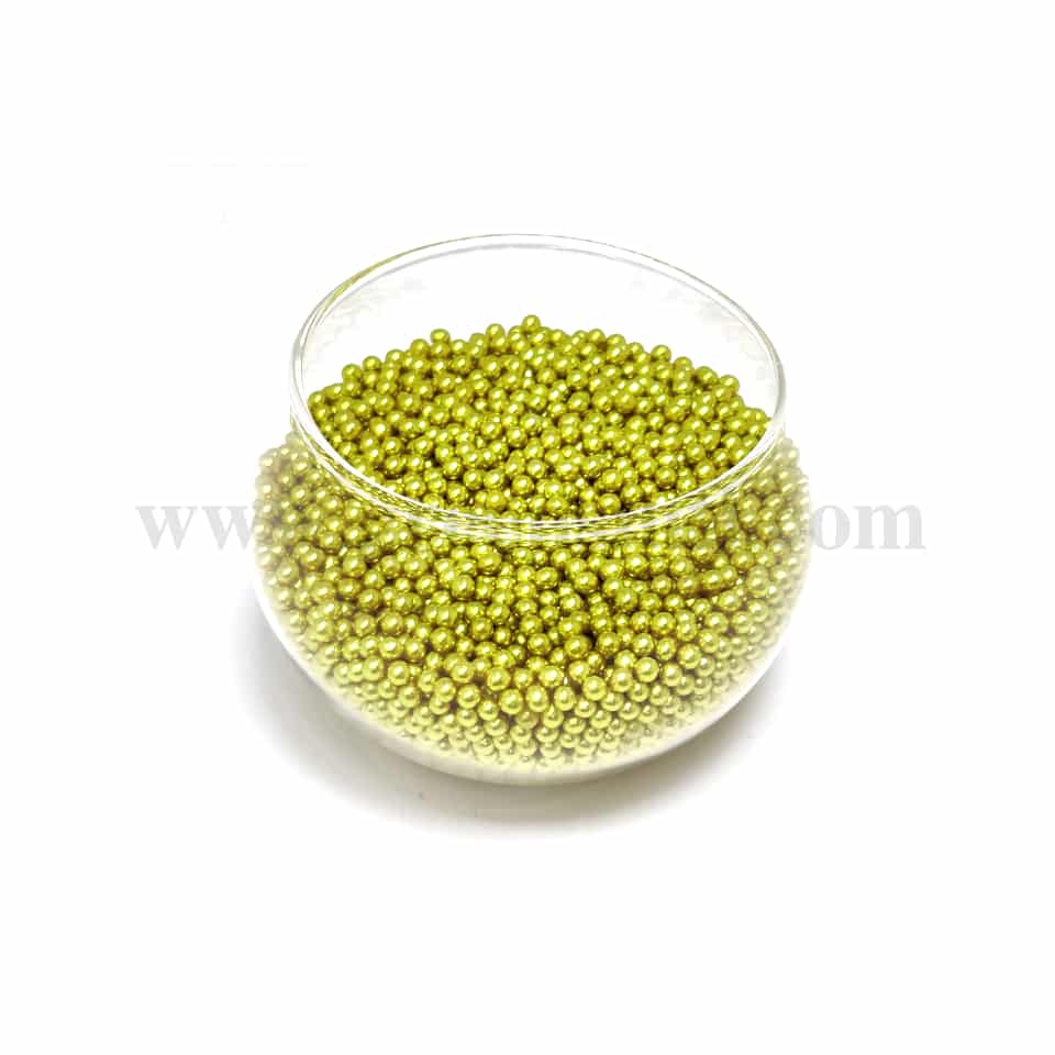 CONFETTI Gold Sugar Pearls 3 mm - 100g
