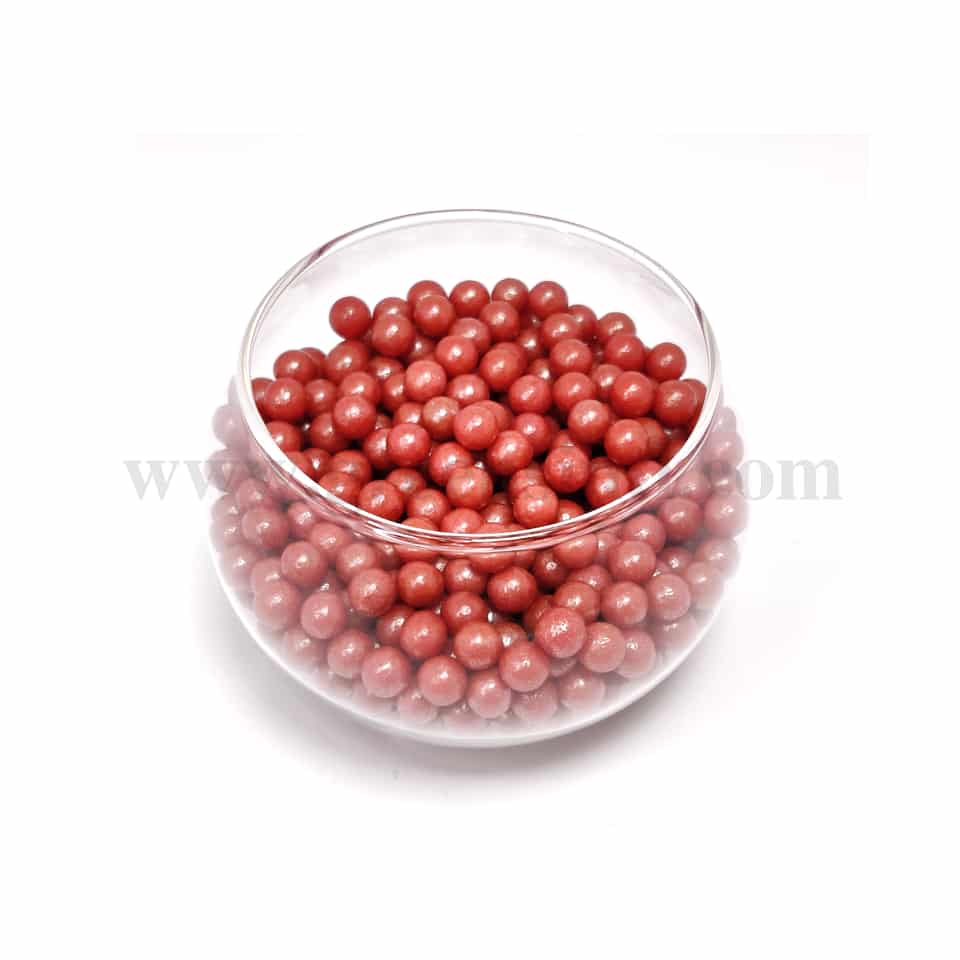 CONFETTI Glossy Red Sugar Pearls 6 mm - 100g