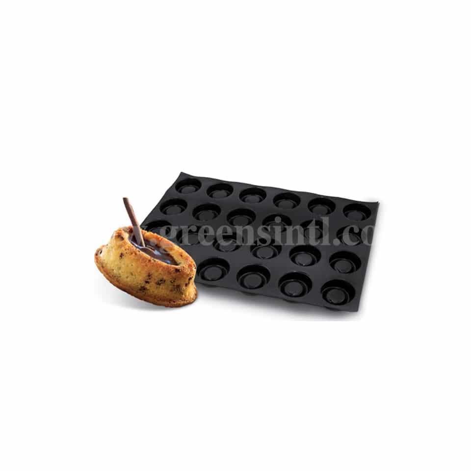 DEMARLE Flexipan Flan Bases Savarins, 80x20 mm - 24 Indents