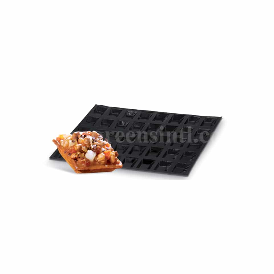 SASA DEMARLE Flexipan Square Tartlets 60x60mm, 40 Indents