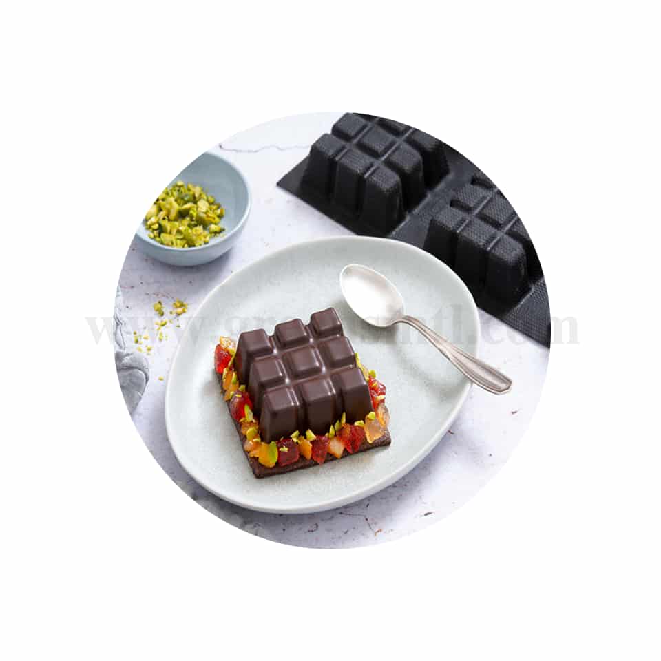 DEMARLE Flexipan Origine Chocolate Bar 70x70x30 mm -6 Indents