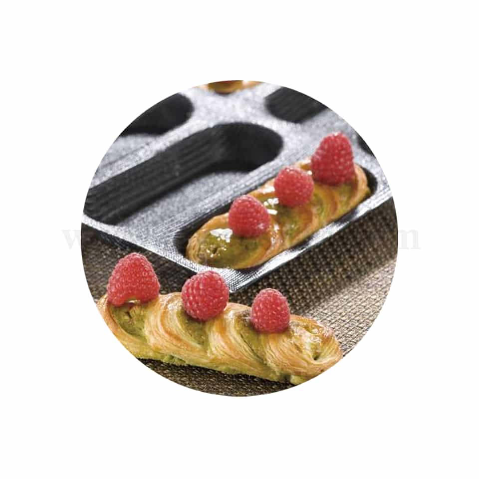 DEMARLE Flexipan Air Silform for Breads 130 x 48 x h18 mm-24 Indents