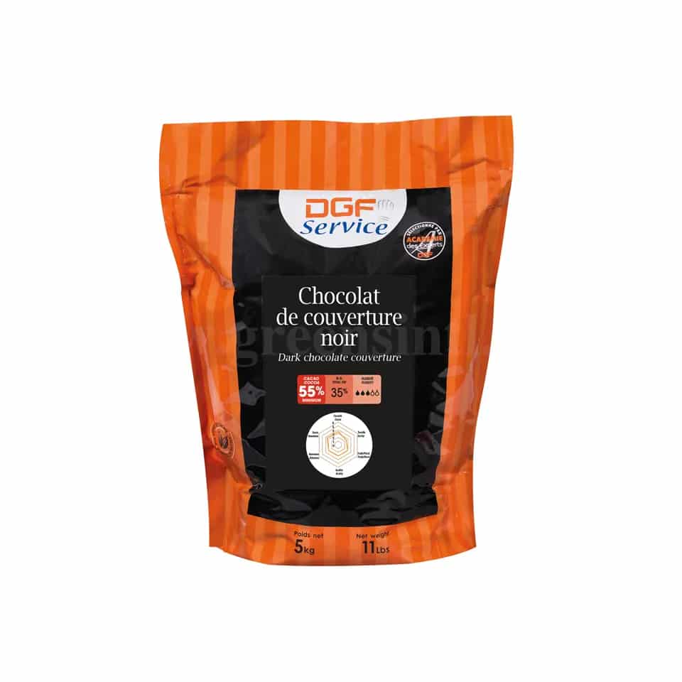 DGF Dark Chocolate Couverture Coins 55% 5 Kg