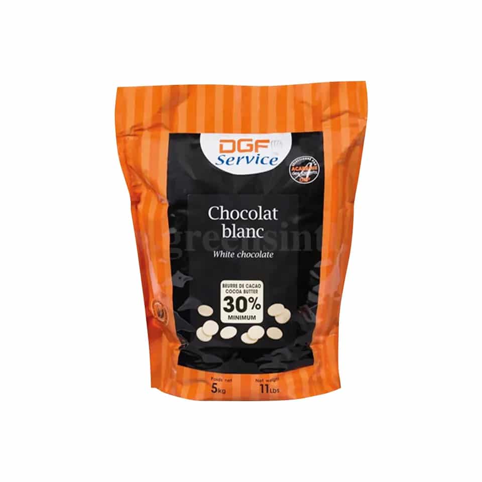 DGF White Chocolate Couverture Coins 30% 5 kg