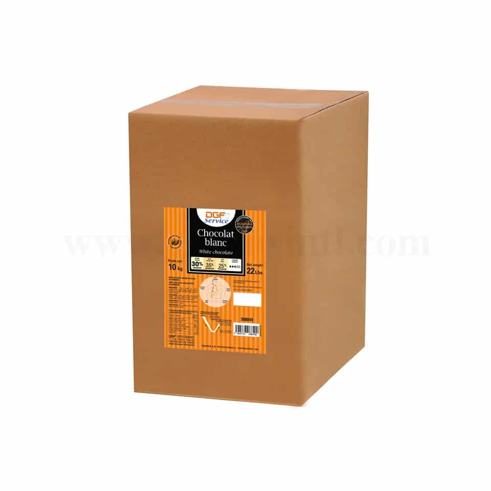 DGF White Chocolate Couverture Coins 30% 10 Kg