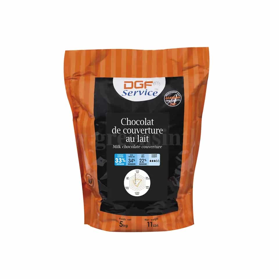 DGF Milk Chocolate Couverture Coins 33% 5 Kg