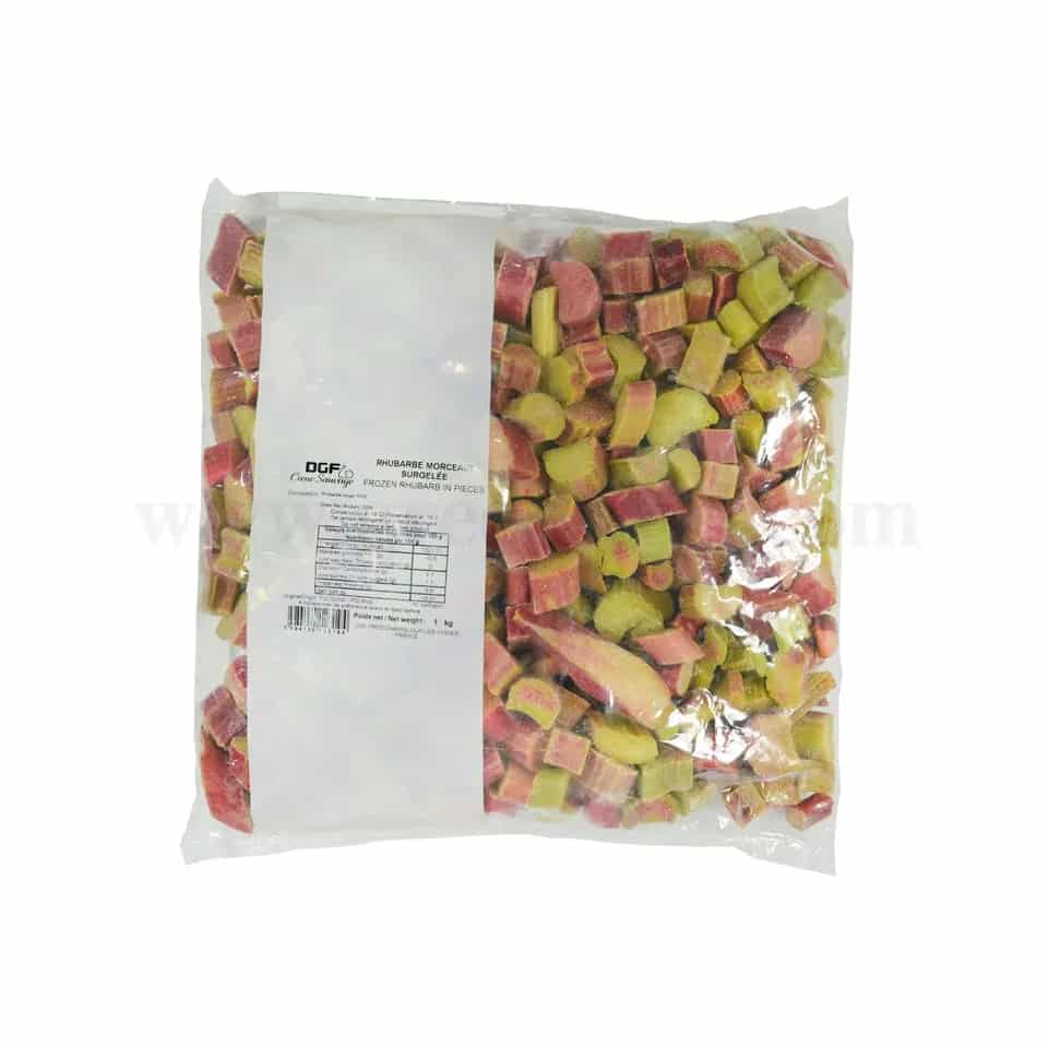 DGF Frozen Rhubarb In Pieces 1 Kg