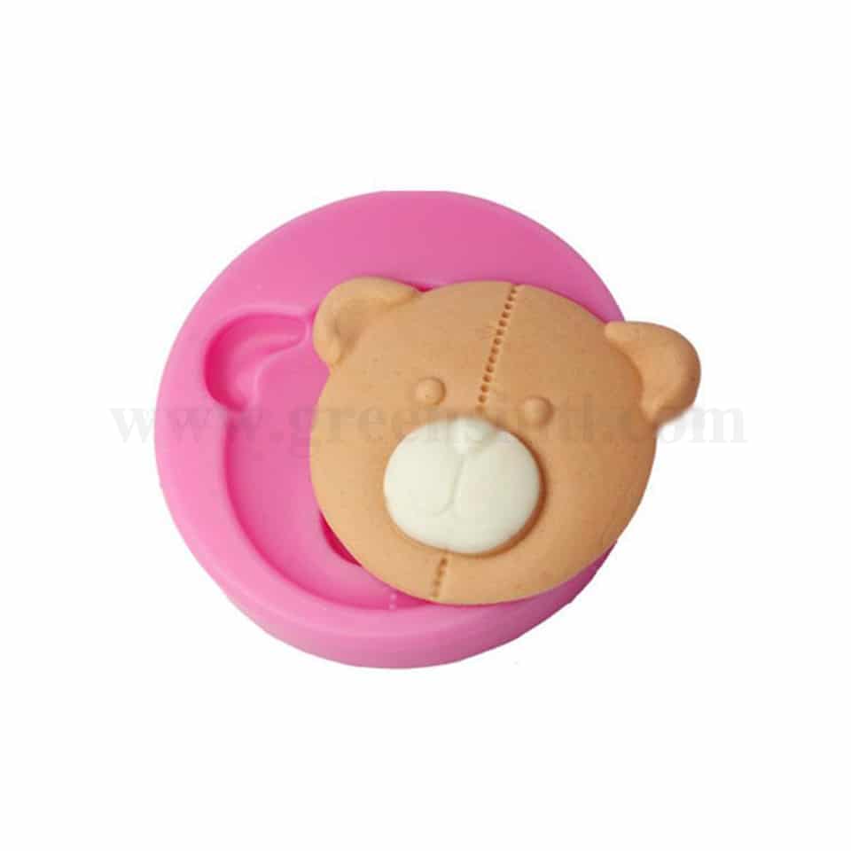 GREENS Silicone Mould Teddy Bear Face 60 x 75 mm
