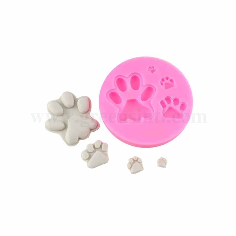 GREENS Silicone Mould Cat Paws 75mm