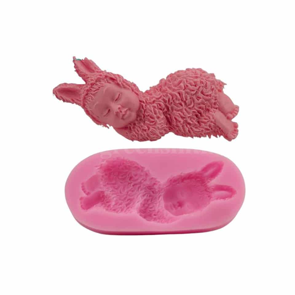 GREENS Silicone Mould Sleeping Baby 48 x 100 mm