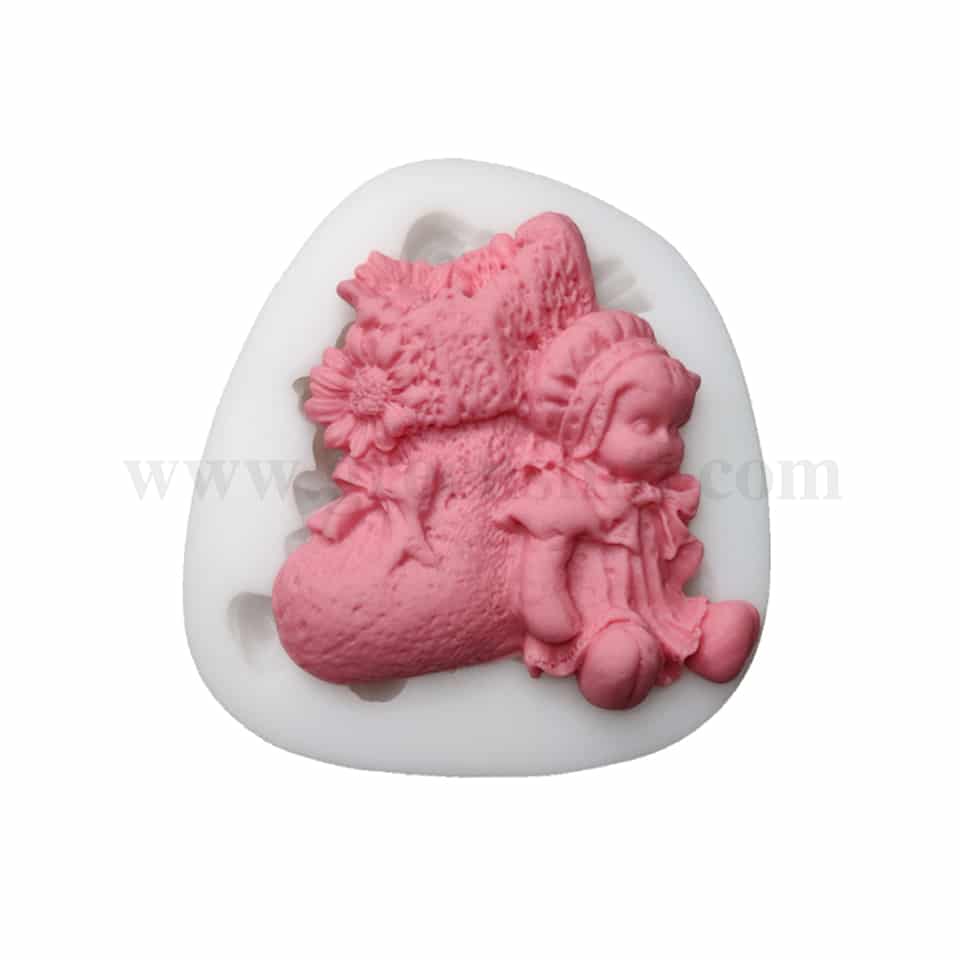 GREENS Silicone Mould Socks With Baby 80 x 85 mm