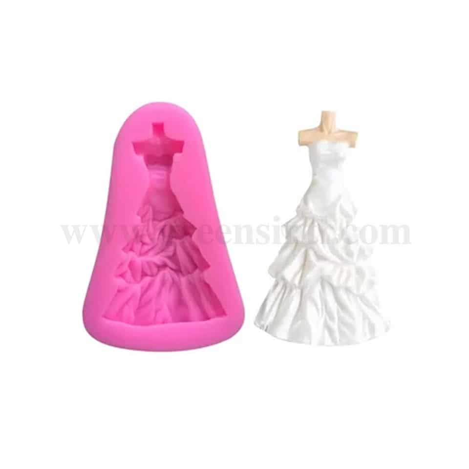 GREENS Silicone Mould Wedding Dress For Couple 74.5 x 55 mm