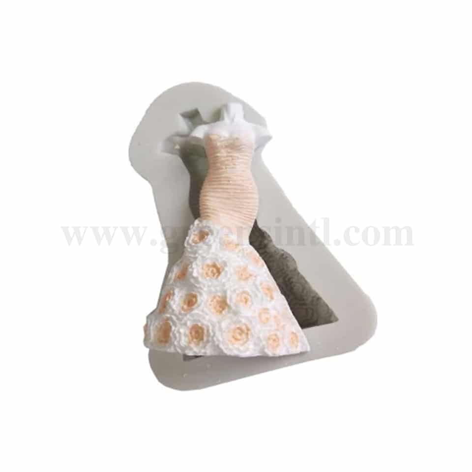 GREENS Silicone Mould Wedding Dress 80 x 50 mm