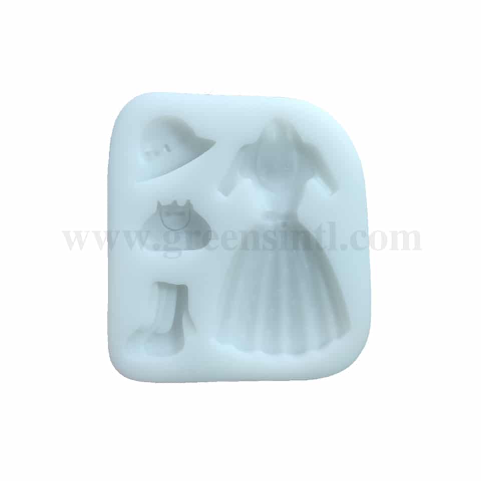 GREENS Silicone Mould Dress, Boots, Bag & Hat 90 x 80 mm