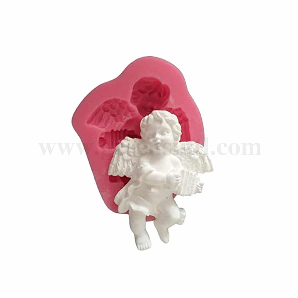 GREENS Silicone Mould Baby Angel With Instrument 110 x 60mm