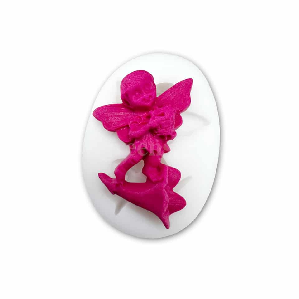 GREENS Silicone Mould Baby Angel On Horn 85 x 60 mm