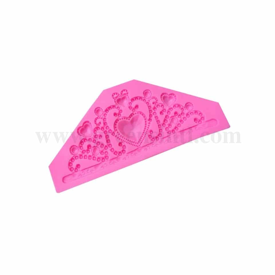 GREENS Silicone Mould Heart Crown/ Tiara 172 x 67mm