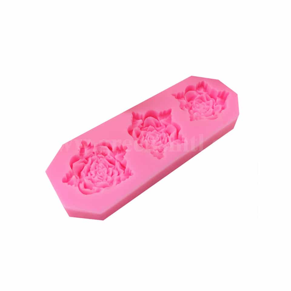 GREENS Silicone Mould Rose Flower 125 x 44 mm