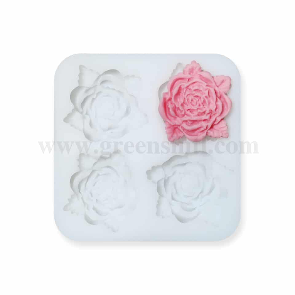 GREENS Silicone Mould Rose Flower 80 x 80 mm
