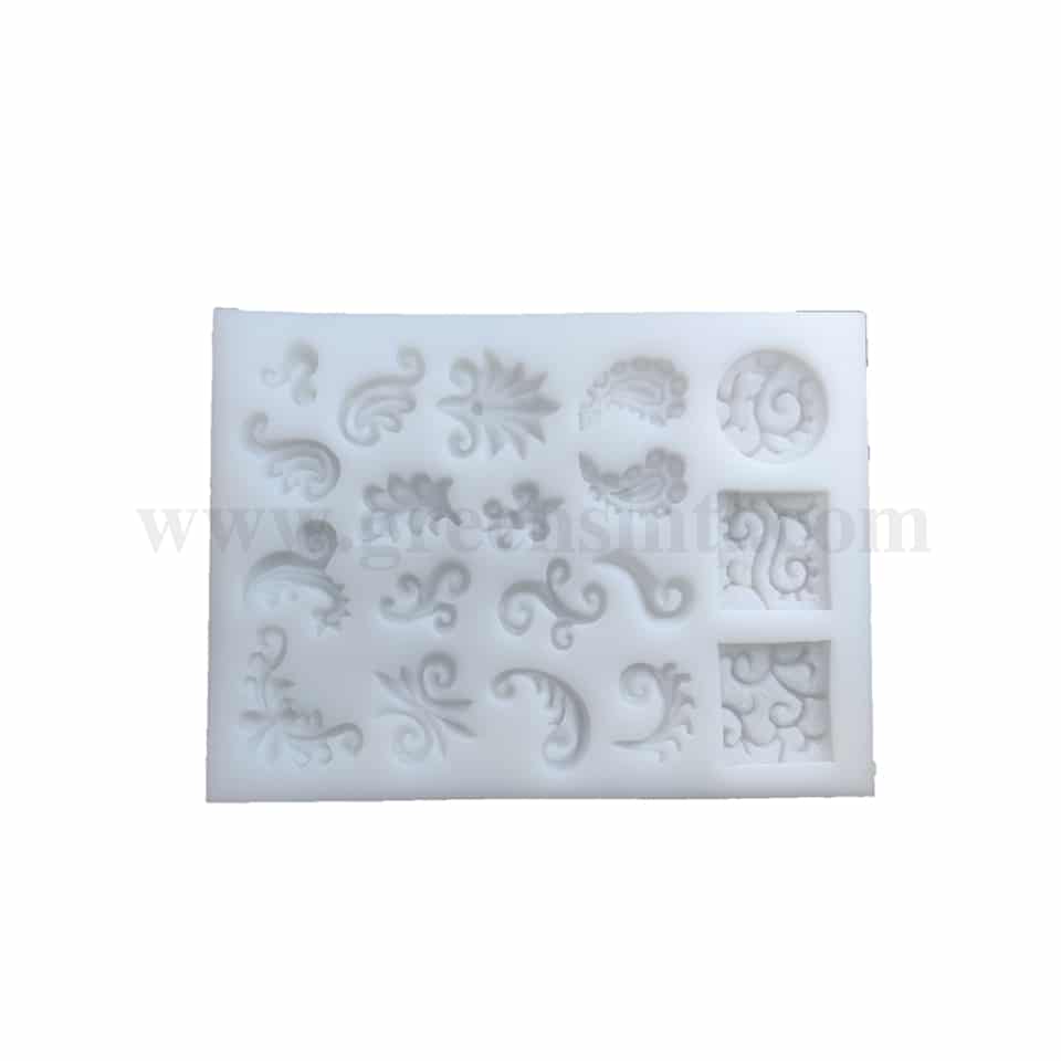 GREENS Silicone Mould Frill/Border Designs 115 x 80 mm