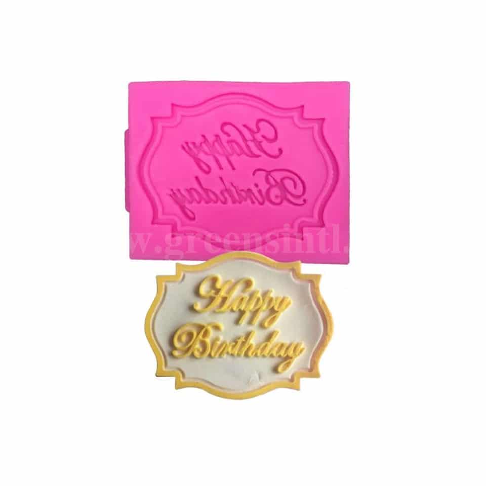 GREENS Silicone Mould Happy Birthday