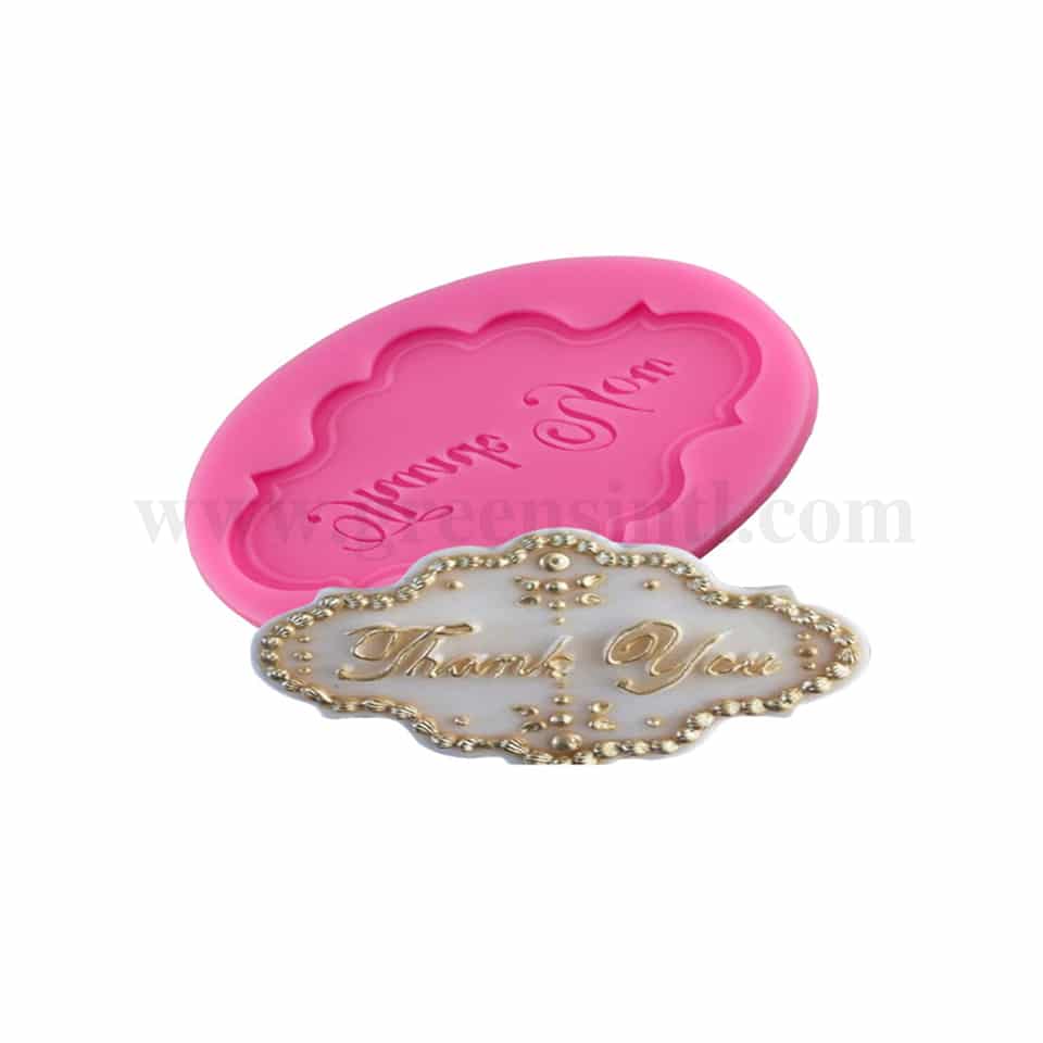 GREENS Silicone Mould Thank You 118 x 78 mm