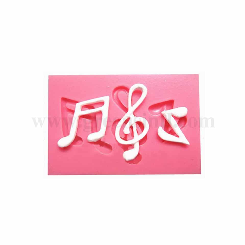 GREENS Silicone Mould Musical Symbols 60 x 40 mm