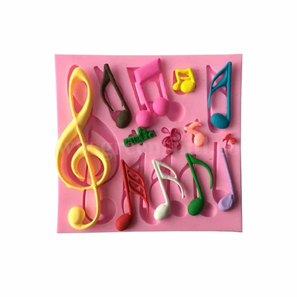 GREENS Silicone Mould Musical Notes 115 x 110 mm