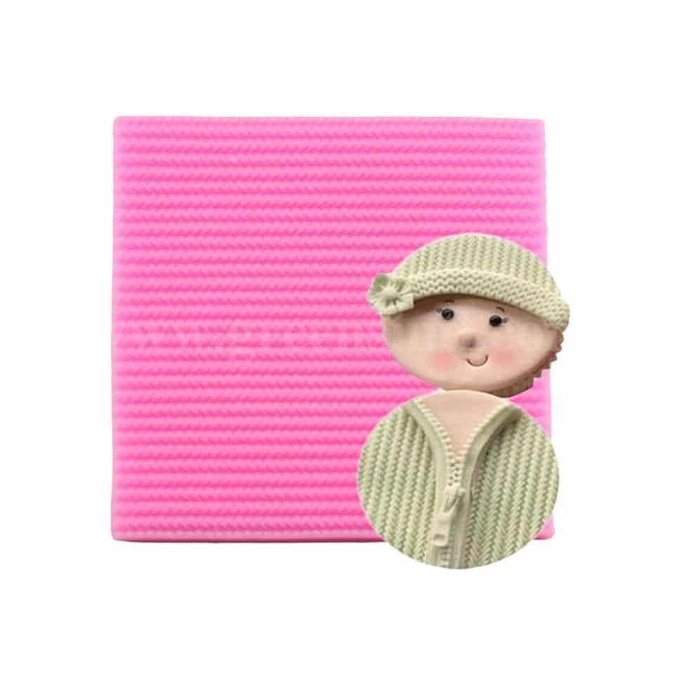 GREENS Silicone Mould Knitting Sweater Texture Mat 96 X 96mm