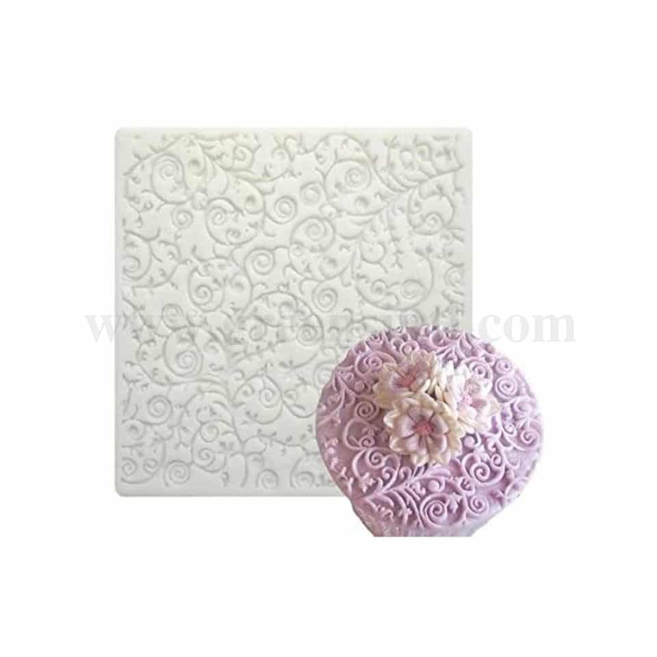GREENS Silicone Mould Flower Texture Mat 105 X 105 X 5mm