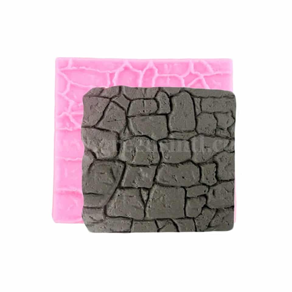 GREENS Silicone Mould Stone Texture 100 x 100 mm