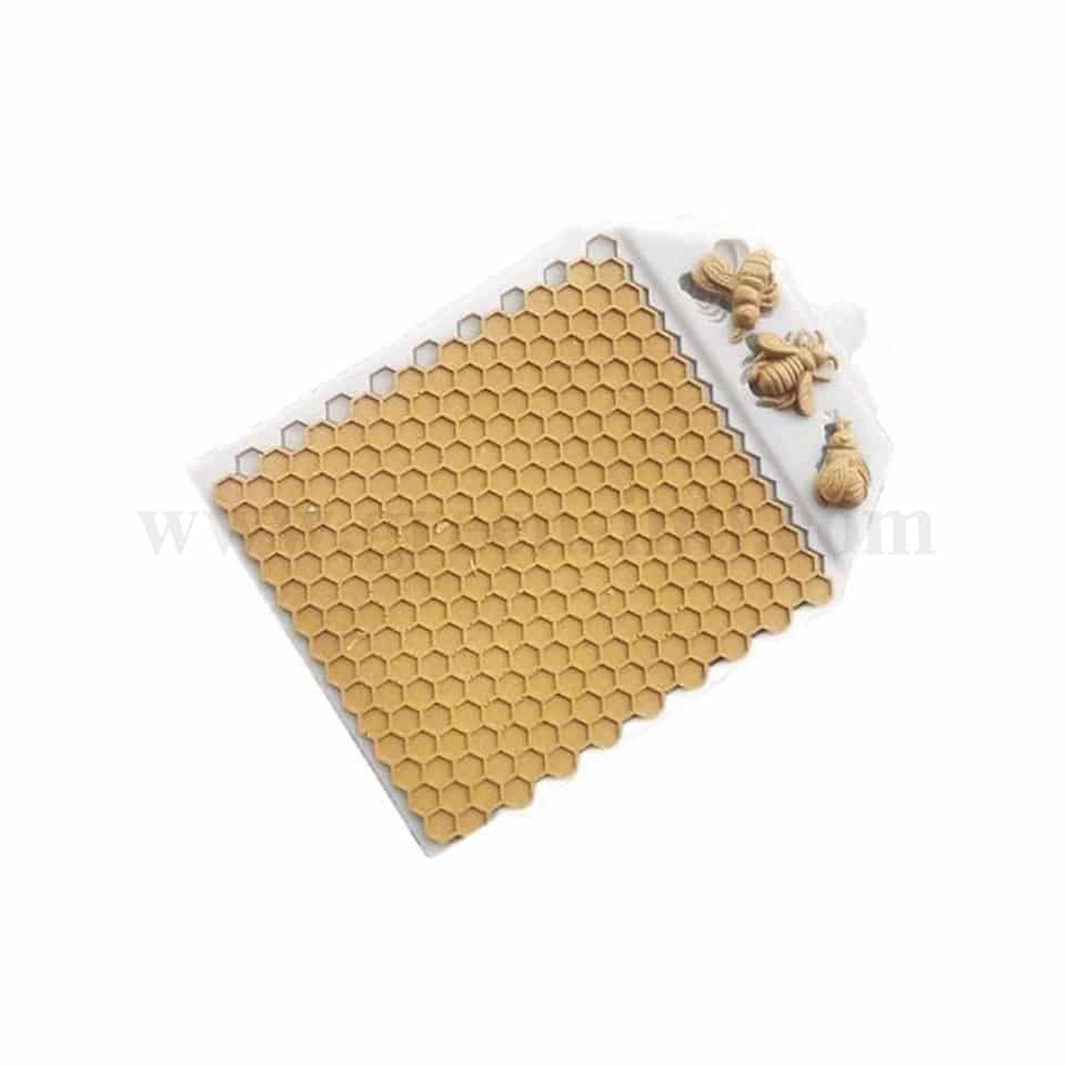 GREENS Silicone Mould Honey Bees and Comb 125 x 165 mm