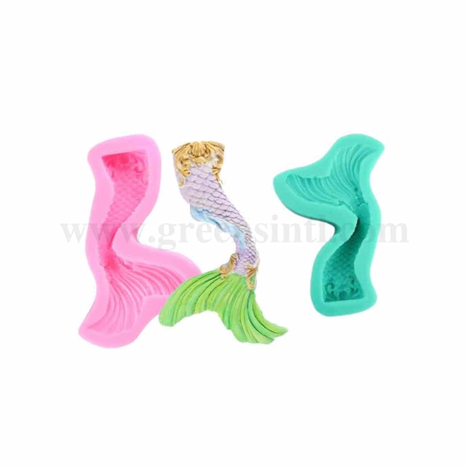 GREENS Wavy Mermaid Tail Silicone Mould 119 x 64 mm