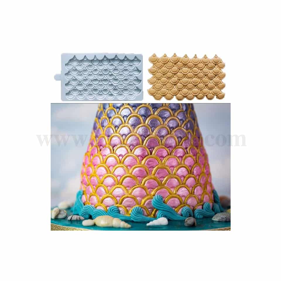 GREENS Fish Scale Design Silicone Mould 201 x 115 mm