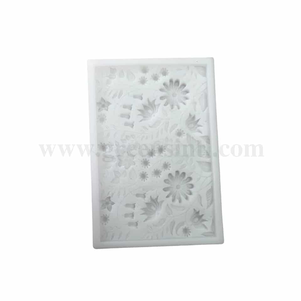 GREENS Flowers Texture Design Silicone Mould 150 x 100 mm