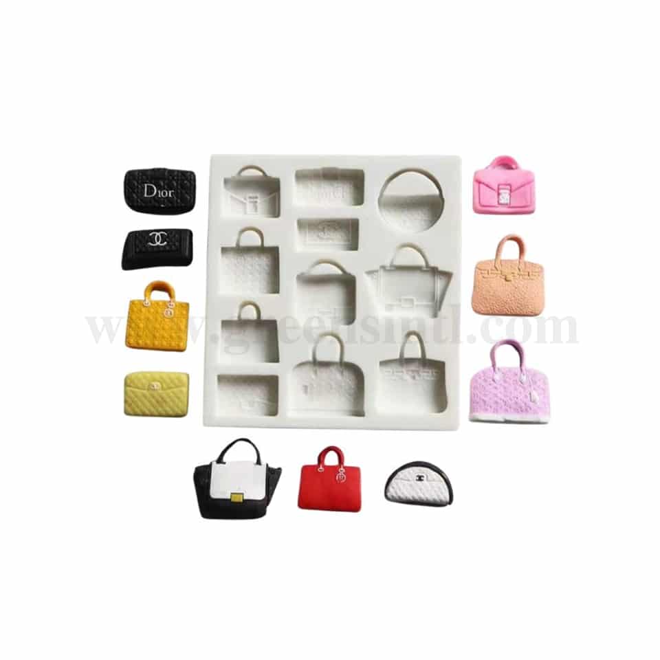 GREENS Ladies Branded Bags Silicone Mould 142 x 131 mm