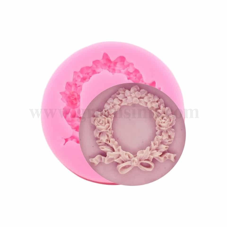 GREENS Flower Wreath Silicone Mould 61 x 61 mm