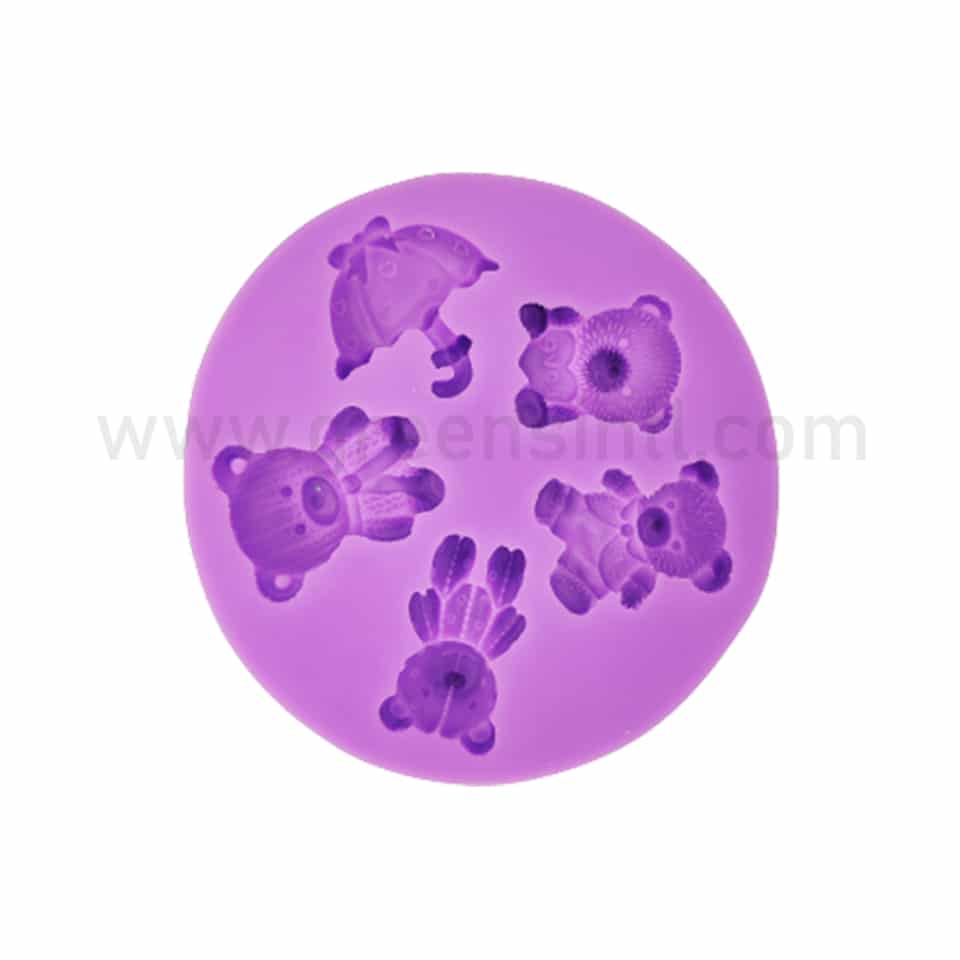 GREENS Silicone Mould Teddy Bear and Umbrella 89 x 15 mm