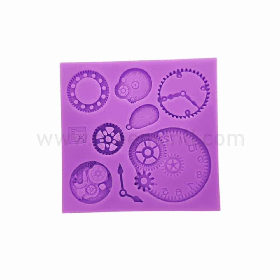 GREENS Silicone Mould Clock Gear Wheels 88 x 85 x 8 mm