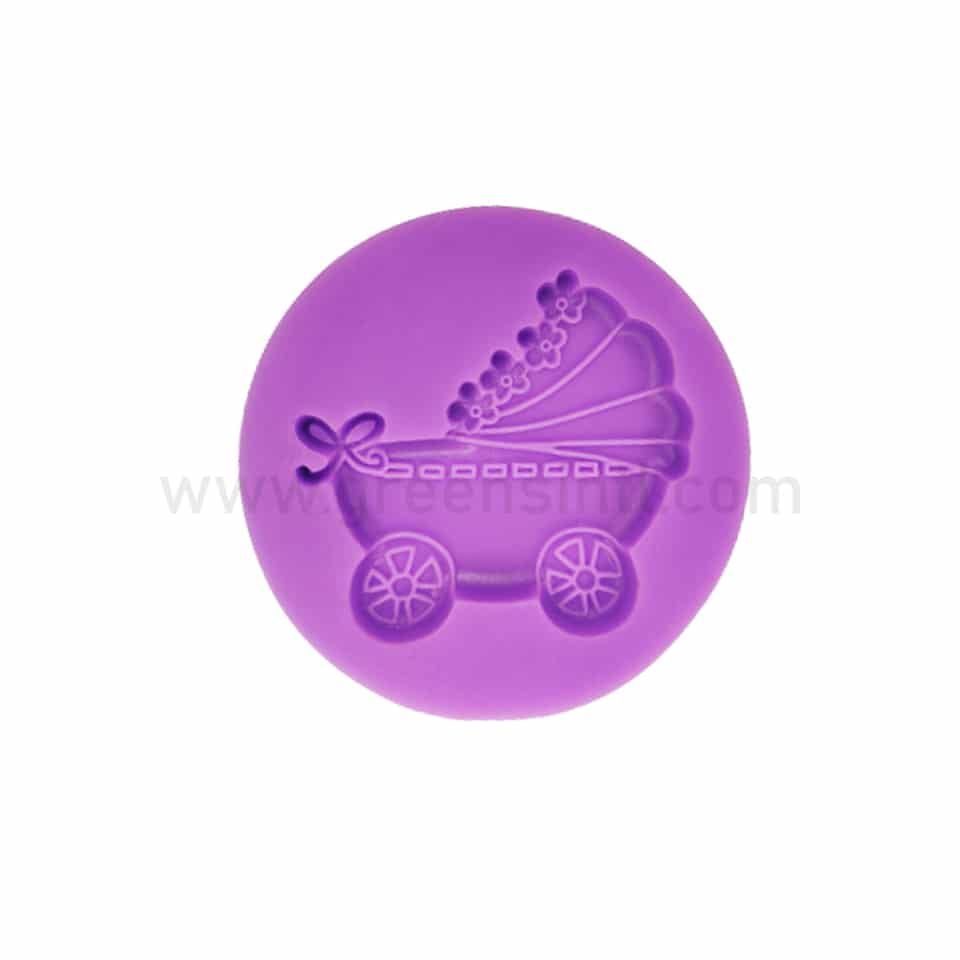 GREENS Silicone Mould Baby Stroller 60 mm