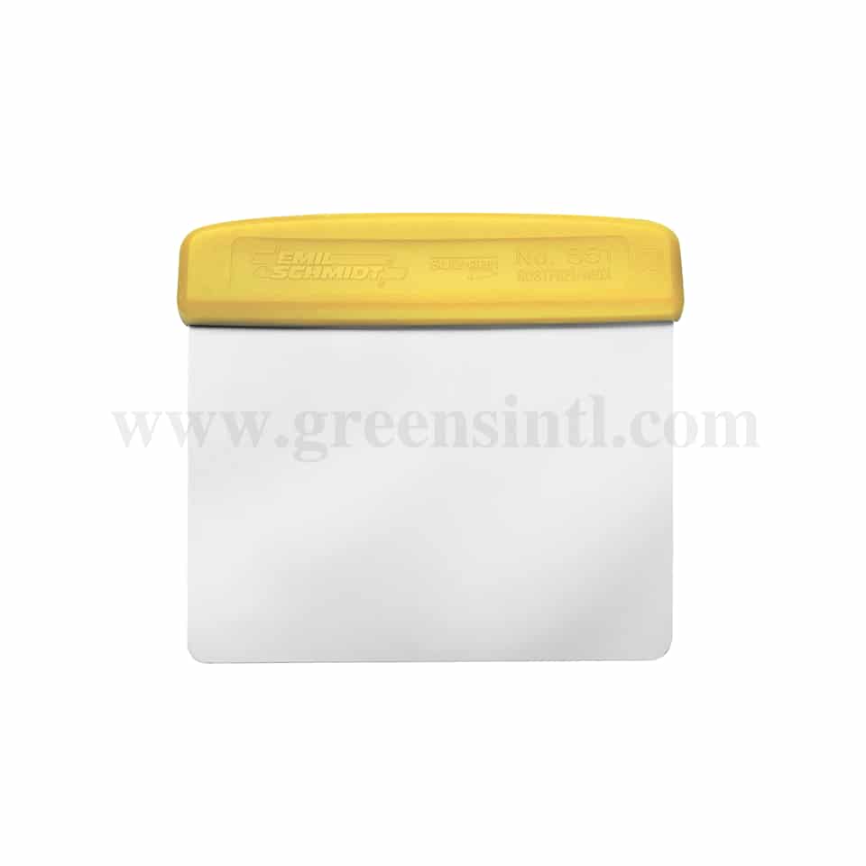 EMIL SCHMIDT Dough Scraper with Rounded Blade Yellow 120x80 mm